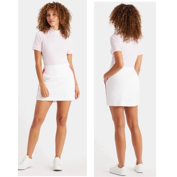 G/FORE TUX LADIES GOLF PERFORMANCE SKORT Skirt  Ombre Pink Stripe SNOW Size 2 - Picture 1 of 10